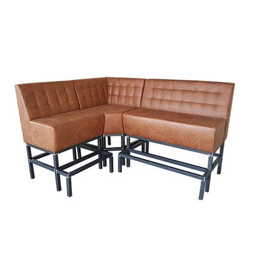 Vinnie Eck-Sitzbank hoch 80x80 cm in Farbe Cognac