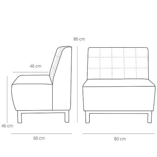 Viggo Sitzbank 80cm in Farbe Anthrazit