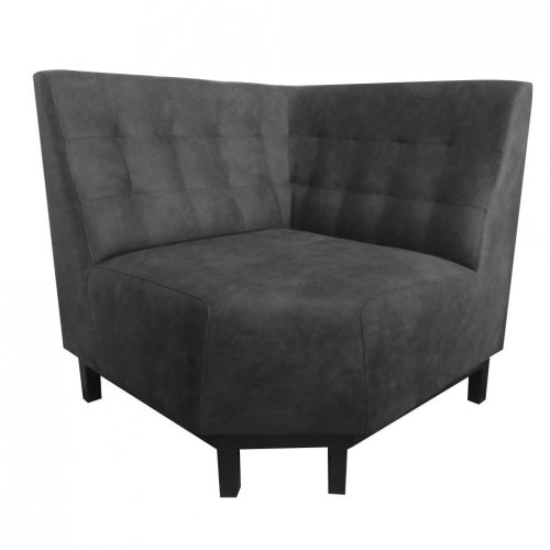 Viggo Eck-Sitzbank 85x85 cm in Farbe Anthrazit