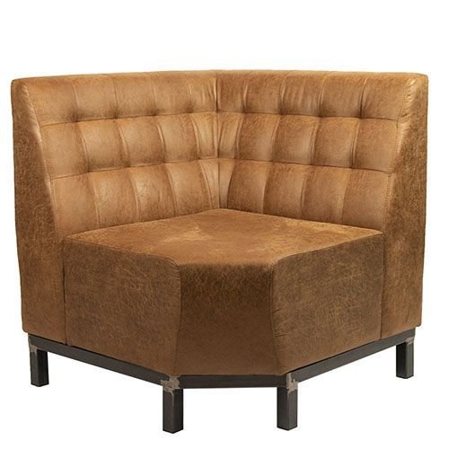Πάγκος Corner Vinnie 80x80 cm σε χρώμα κονιάκ