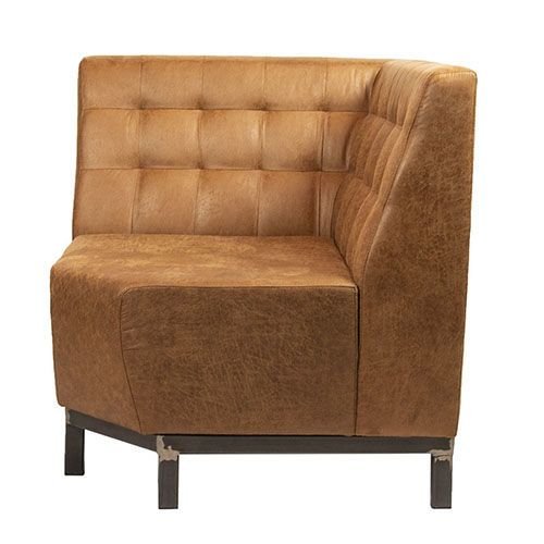 Πάγκος Corner Vinnie 80x80 cm σε χρώμα κονιάκ