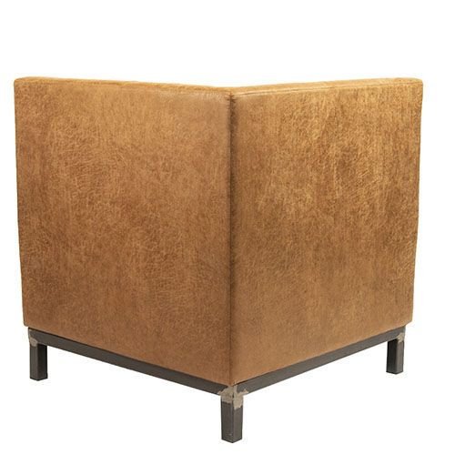 Πάγκος Corner Vinnie 80x80 cm σε χρώμα κονιάκ