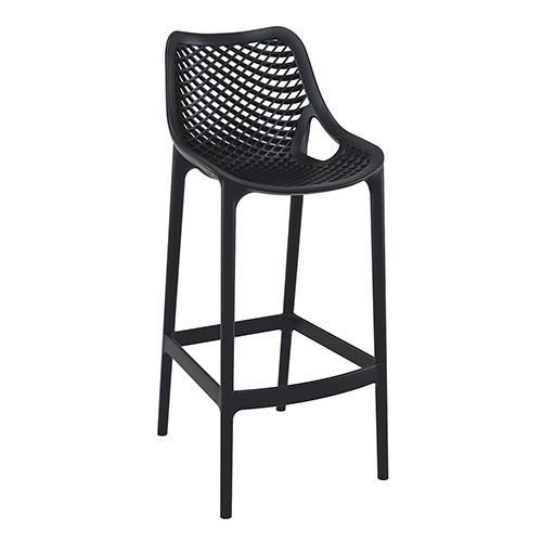 Barhocker "Air" aus Polypropylen in schwarz