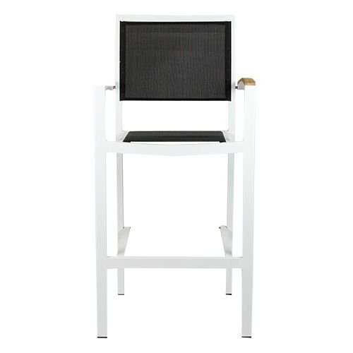 Barhocker "Cenon" aus Aluminium in weiß schwarz