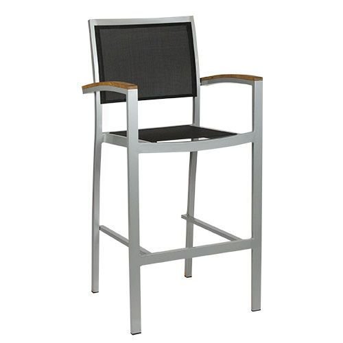 Barhocker "Cenon" aus Aluminium in silber