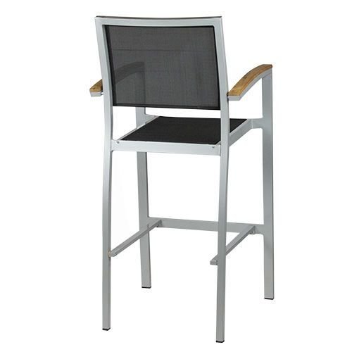 Barhocker "Cenon" aus Aluminium in silber