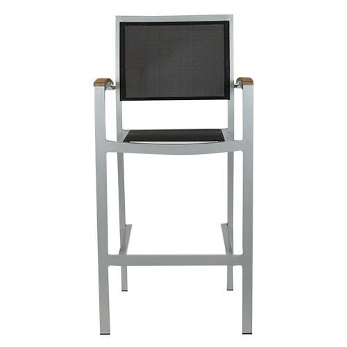 Barhocker "Cenon" aus Aluminium in silber