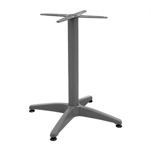 Outdoor Tischuntergestell Aluminium 66Χ66X69cm mit Kreuz 45x45cm in grau