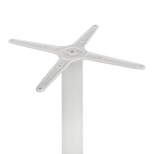 Outdoor Tischuntergestell in Aluminium weiss 66x66x69cm mit Kreuz 45x45cm