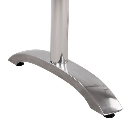 Tischuntergestell in Chromfarbe aus Metall mit zwei Säulen 78x60xH73 cm.
