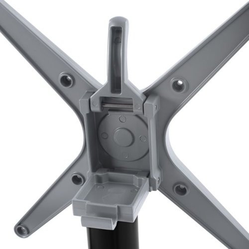 Tischuntergestell aus Aluminium in mattschwarz mit 2 Säulen