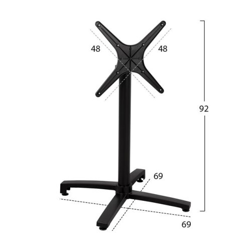 Table base with folding bottom | Height 73 cm