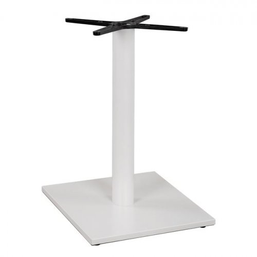 Outdoor Tischuntergestell aus Metall in weiss matte 45Χ45Χ70cm mit Kreuz 45Χ45cm