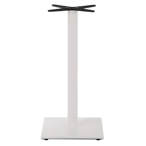 UNTERGESTELL FÜR STEHTISCH MITTELHÖHE - WEIß MATTEM METALL - HÖHENVERSTELLER - KREUZ 46Χ46cm 45Χ45Χ94 cm