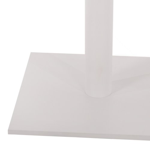 UNTERGESTELL FÜR STEHTISCH MITTELHÖHE - WEIß MATTEM METALL - HÖHENVERSTELLER - KREUZ 46Χ46cm 45Χ45Χ94 cm
