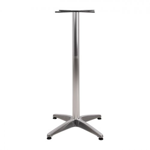 Outdoor Tischuntergestell Aluminium 66X66X107cm mit Kreuz 45X45cm Chrom