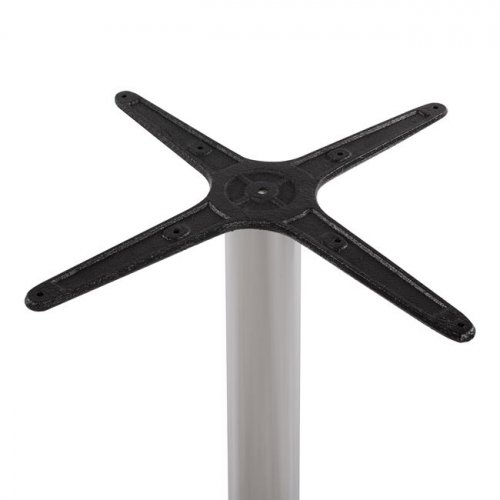 Outdoor Tischuntergestell Aluminium 66X66X107cm mit Kreuz 45X45cm Chrom