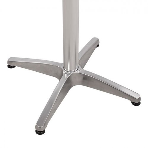 Outdoor Tischuntergestell Aluminium 66X66X107cm mit Kreuz 45X45cm Chrom