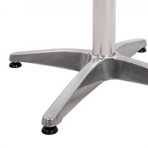 Outdoor Tischuntergestell Aluminium 66X66X107cm mit Kreuz 45X45cm Chrom