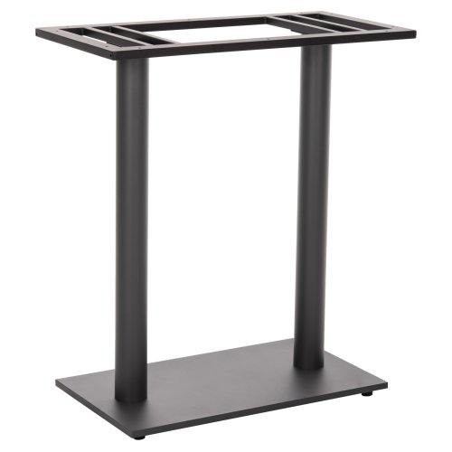 STEHTISCHGESTELL MITTELHÖHE MATTGRAUEM METALL 2-SÄULEN 40Χ80Χ90 cm