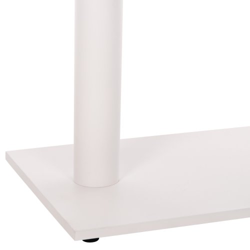 STEHTISCHGESTELL MITTELHÖHE AUS MATTWEIßEM METALL 2-SÄULEN 40Χ80Χ90 cm