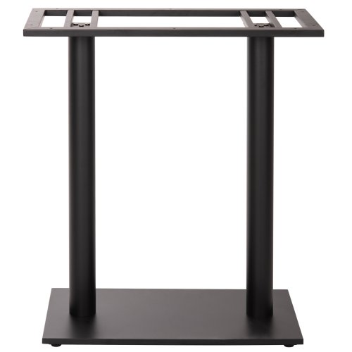 STEHTISCHGESTELL MITTELHÖHE MATTSCHWARZES METALL 2-SÄULEN 40Χ80Χ90 cm