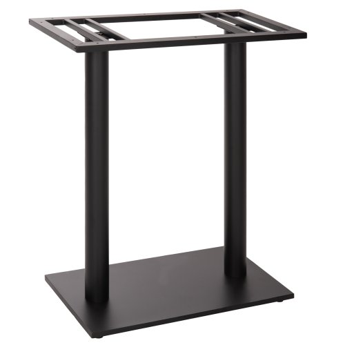 STEHTISCHGESTELL MITTELHÖHE MATTSCHWARZES METALL 2-SÄULEN 40Χ80Χ90 cm
