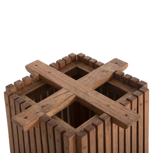 BARTISCHBEINE-UNTERGESTELL QUADRATISCH MINDIHOLZ IN NATUR FARBE 40x40x90Hcm
