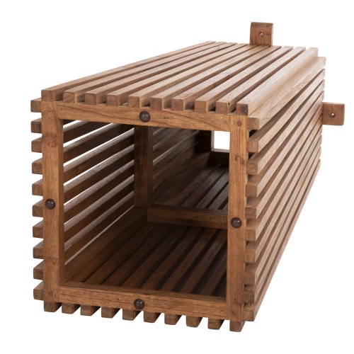 BARTISCHBEINE-UNTERGESTELL QUADRATISCH MINDIHOLZ IN NATUR FARBE 40x40x90Hcm