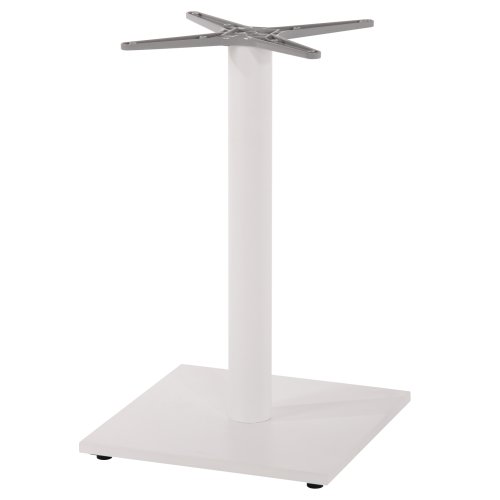 UNTERGESTELL FÜR TISCH ALUMINIUM MATTWEISS-48x48cm KREUZ- 45Χ45Χ73 cm - Kopie
