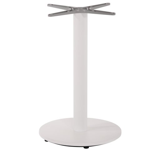 ALUMINIUM-TISCHGESTELL RUND WEIß MATTE KREUZ 48X48cm Φ45X72cm