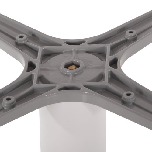 ALUMINIUM-TISCHGESTELL RUND WEIß MATTE KREUZ 48X48cm Φ45X72cm