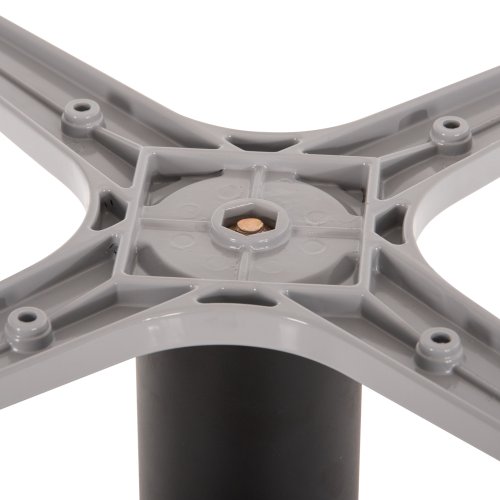 ALUMINIUM-TISCHGESTELL RUND SCHWARZ MATTE KREUZ 48X48cm Φ45X73cm