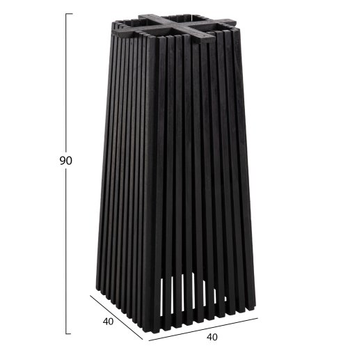 BARTISCHBEINE-UNTERGESTELL QUADRATISCH MINDIHOLZ IN SCHWARZ 40x40x90Hcm