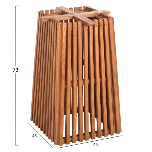 QUADRATISCHES TISCHGESTELL MINDI-HOLZ IN NATURAL 60x60x73Y cm