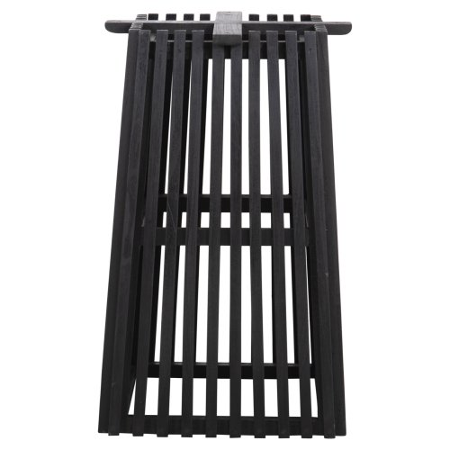 TISCHBEINE-UNTERGESTELL QUADRATISCH MINDIHOLZ IN SCHWARZ 60x60x73Hcm
