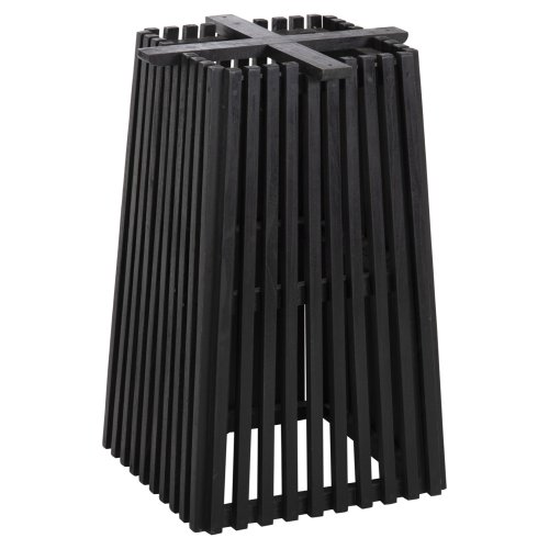 TISCHBEINE-UNTERGESTELL QUADRATISCH MINDIHOLZ IN SCHWARZ 60x60x73Hcm