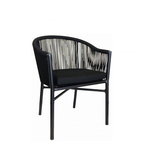Aluminium Sessel "BELLAGIO" in schwarz