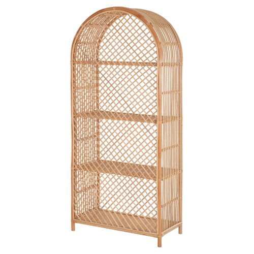 BÜCHERREGAL AUS NATÜRLICHEM RATTAN IN NATÜRLICHER FARBE 80x40x182Hcm