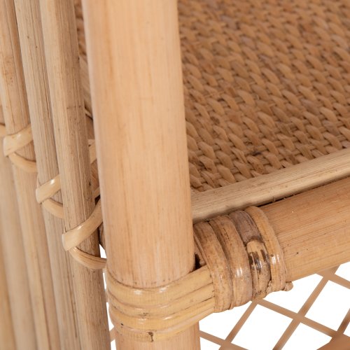 BÜCHERREGAL AUS NATÜRLICHEM RATTAN IN NATÜRLICHER FARBE 80x40x182Hcm