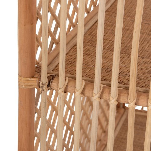 BÜCHERREGAL AUS NATÜRLICHEM RATTAN IN NATÜRLICHER FARBE 80x40x182Hcm