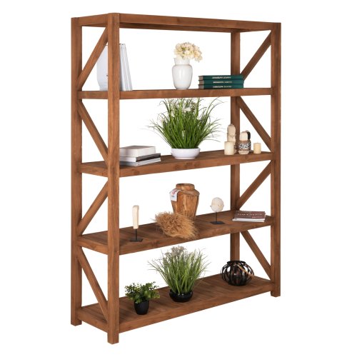 BÜCHERREGAL RECYCELTES TEAK IN NATURAL 150x45x200Hcm