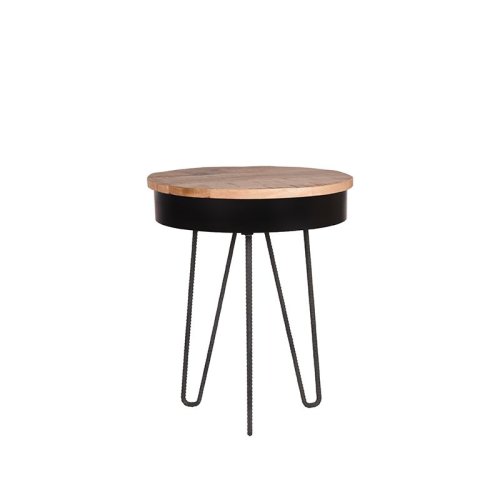 Beistelltisch SARIA aus natur Mangoholz 44x44x53 cm | Baumstamm Möbel