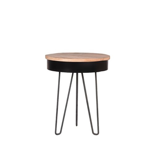 Beistelltisch SARIA aus natur Mangoholz 44x44x53 cm | Baumstamm Möbel