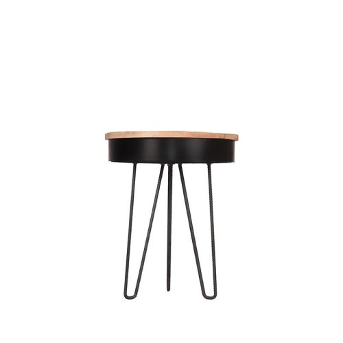Beistelltisch SARIA aus natur Mangoholz 44x44x53 cm | Baumstamm Möbel