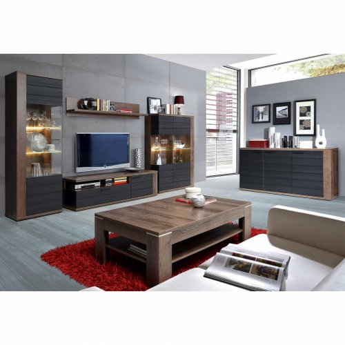 ΒΙΤΡΙΝΑ ΜΕΛΑΜΙΝΗΣ RYKER ΚΑΡΥΔΙ ΓΚΡΙ 101,8x41,6x155,5 εκ.