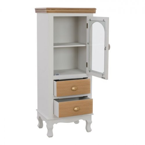 Vitrine "Melody" in braun und Ekru 40,5Χ30Χ100cm