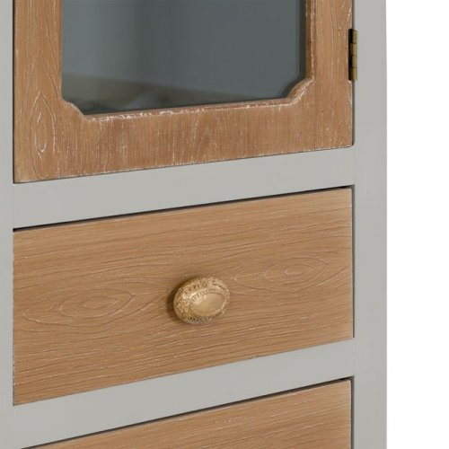 Vitrine "Melody" in braun und Ekru 40,5Χ30Χ100cm