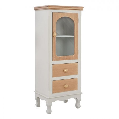 Vitrine "Melody" in braun und Ekru 40,5Χ30Χ100cm