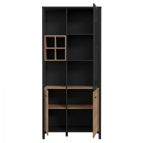 ΒΙΤΡΙΝΑ ΡΑΦΙΕΡΑ HAWK WW8819 ΜΑΥΡΟ ΦΥΣΙΚΟ 86,3x40,2x193,9 εκ.